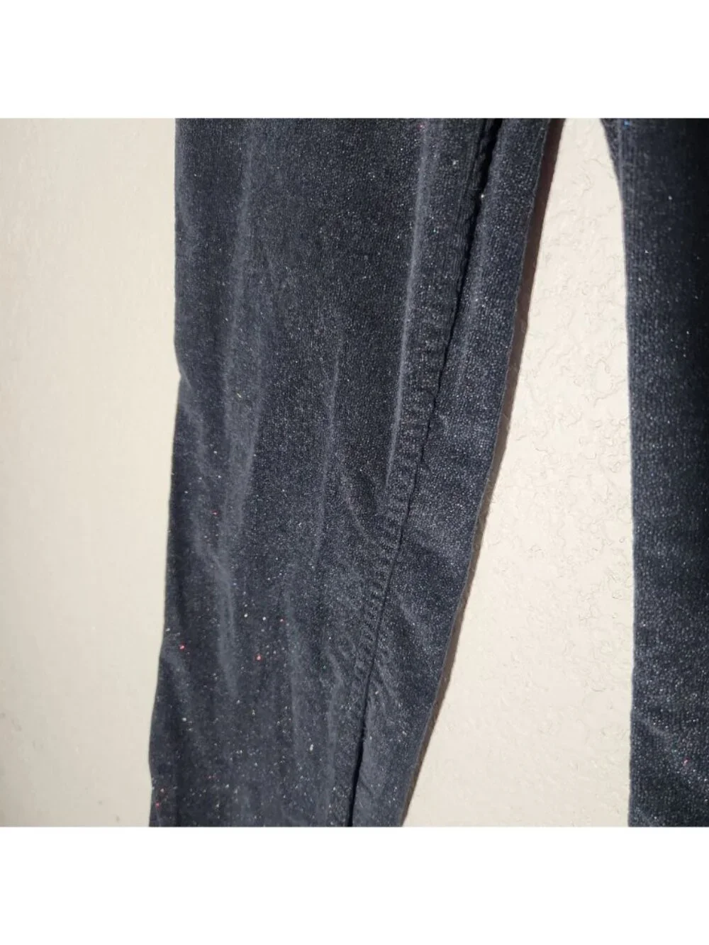 Arizona Jean Co Hipster Black Glitter Flared Pants Womens Size 3 Cotton Blend